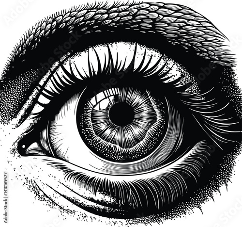 “The Watchful Gaze: A Surreal Glimpse into Human Emotion”