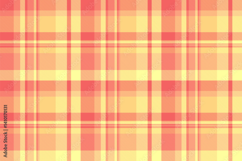 Minimalist vector fabric seamless, jpg plaid tartan texture. Fashion check pattern background textile in yellow and red colors. Minimalist vector fabric seamless, jpg plaid tartan texture. Fashion check pattern background textile in yellow and red colors.