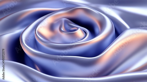Abstract Swirling Metallic Rose Design Texture