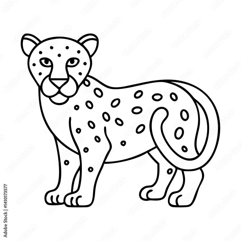 Obraz premium leopard icon, leopard vector illustration-simple illustration of leopard, perfect for leopard logos and icons