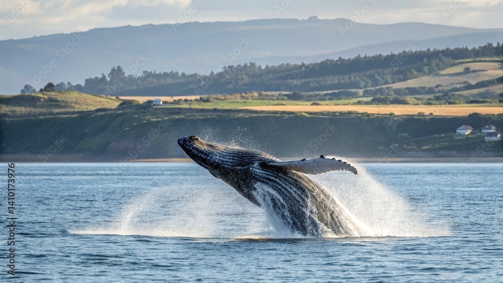 Fototapeta premium dolphin jumping out of water