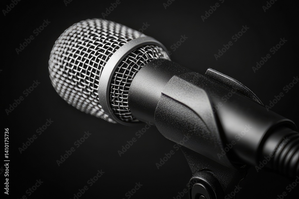 Obraz premium Close-up of microphone