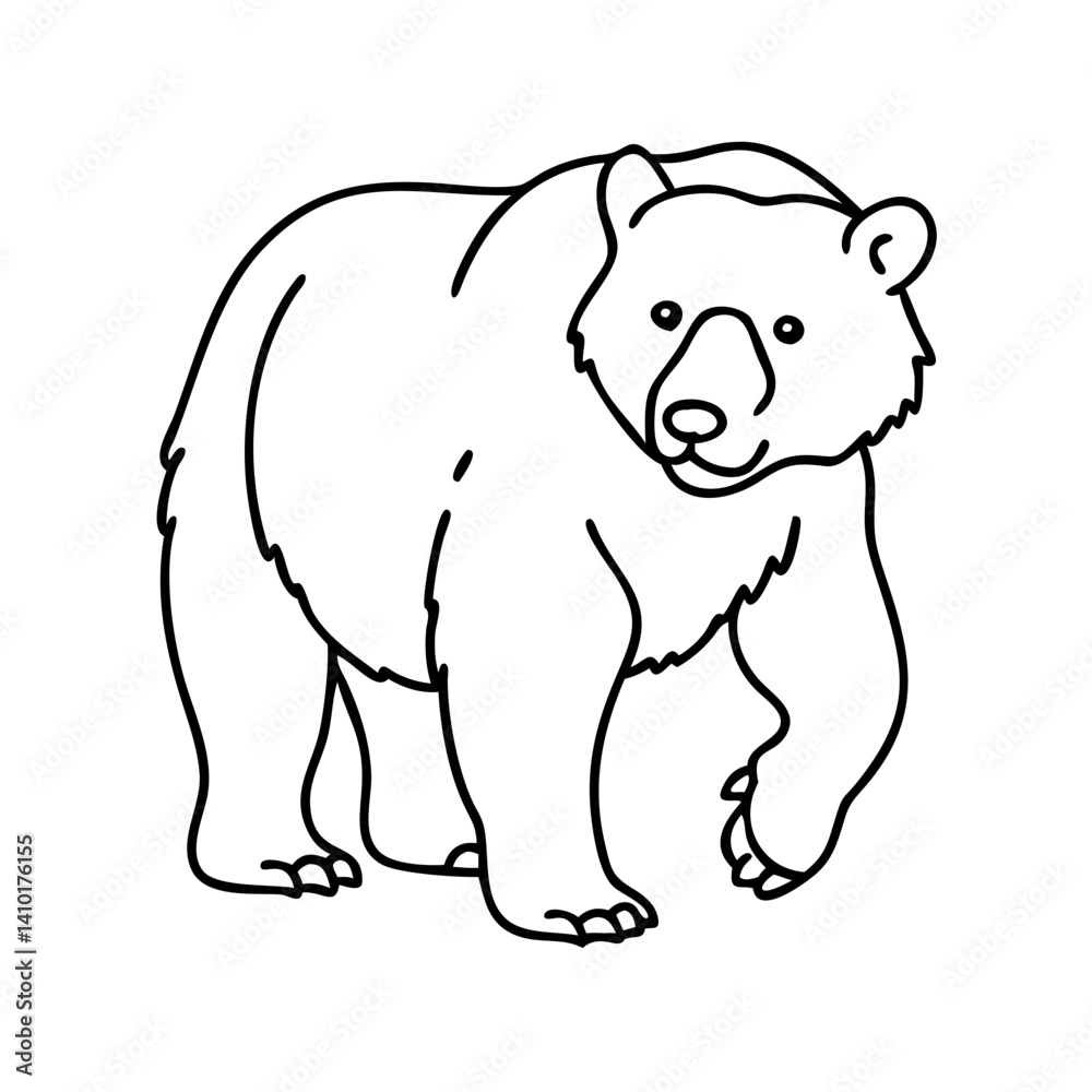 Fototapeta premium bear icon, bear vector illustration-simple illustration of bear, perfect for bear logos and icons
