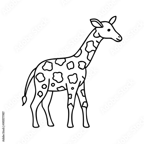 giraffe icon, giraffe vector illustration-simple illustration of giraffe, perfect for giraffe logos and icons