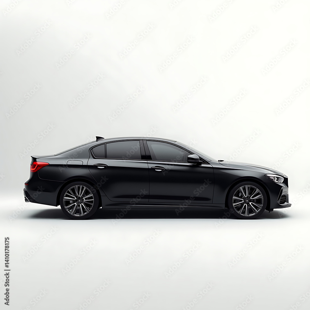 Fototapeta premium black car isolated on white
