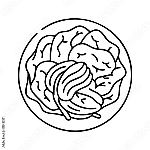 fermented kimchi icon, fermented kimchi vector illustration-simple illustration of fermented kimchi, perfect for fermented kimchi logos and icons