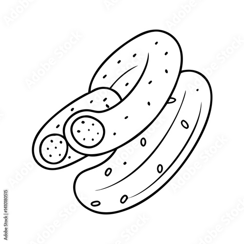 pickled cucumber icon, pickled cucumber vector illustration-simple illustration of pickled cucumber, perfect for pickled cucumber logos and icons