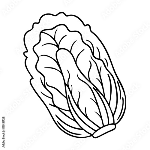 napa cabbage icon, napa cabbage vector illustration-simple illustration of napa cabbage, perfect for napa cabbage logos and icons