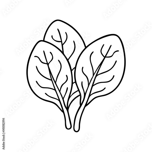baby spinach icon, baby spinach vector illustration-simple illustration of baby spinach, perfect for baby spinach logos and icons