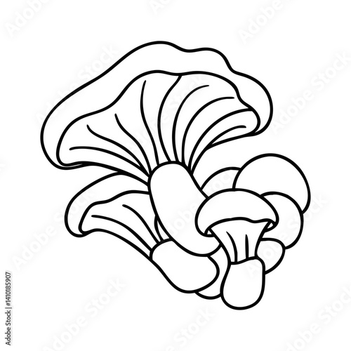 oyster mushroom icon, oyster mushroom vector illustration-simple illustration of oyster mushroom, perfect for oyster mushroom logos and icons
