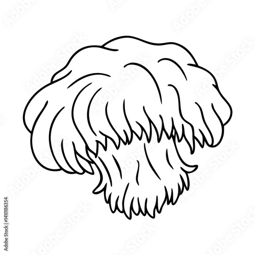 lion s mane mushroom icon, lion s mane mushroom vector illustration-simple illustration of lion s mane mushroom, perfect for lion s mane mushroom logos and icons