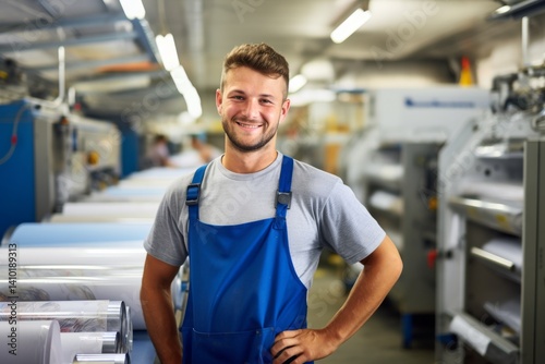 Portrait of a smiling worker in printing industry