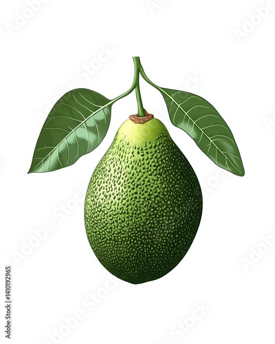 a breadfruit clipart, starchy fruit, digital sketch, green and rough, isolated on white background