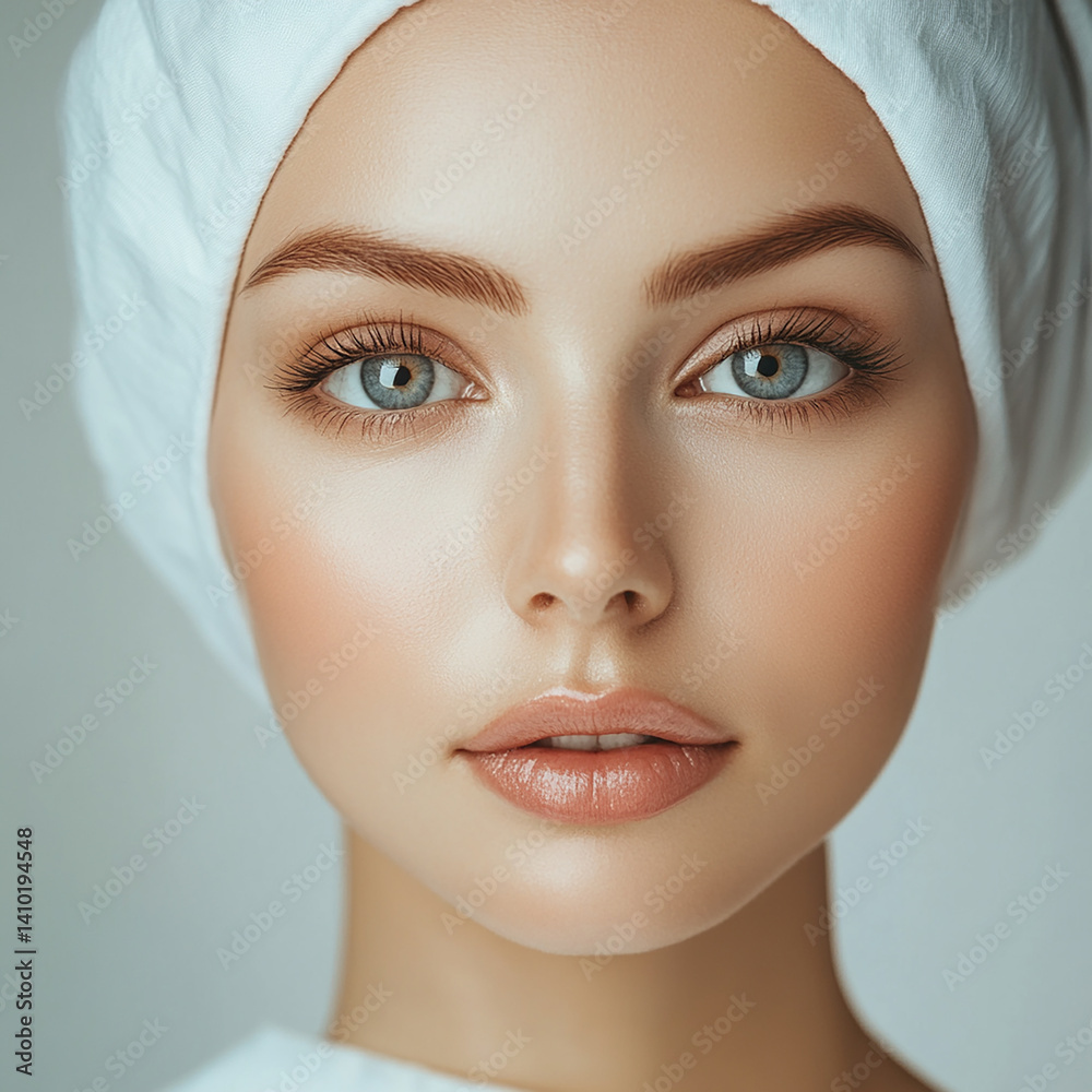 Beautiful nurse close-up, doctor and nurse portrait close-up