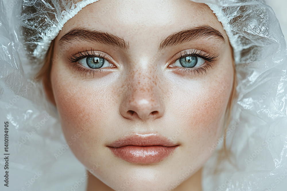Beautiful nurse close-up, doctor and nurse portrait close-up