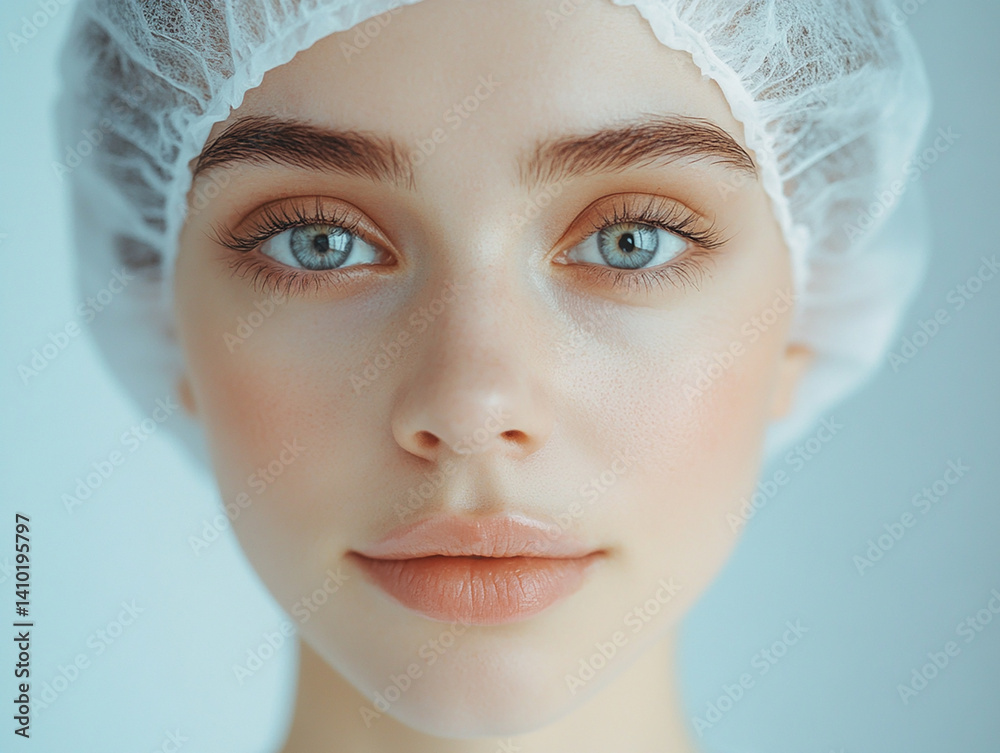 Beautiful nurse close-up, doctor and nurse portrait close-up