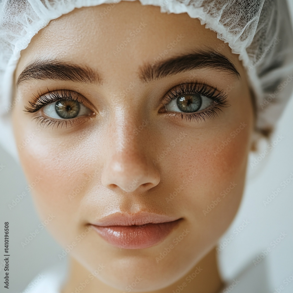 Beautiful nurse close-up, doctor and nurse portrait close-up