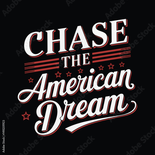 "American Quote Typography Vintage & Retro T-Shirt Design – Patriotic Graphic Tee"