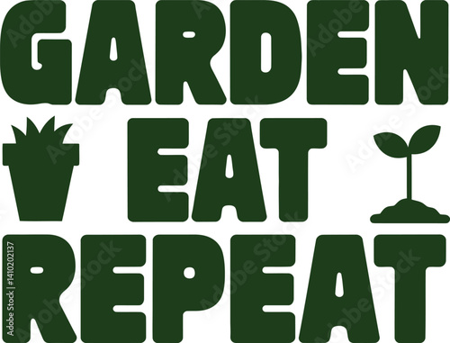 "Gardening Vector & Typography T-Shirt Design – Plant Lover Garden Graphic Tee"
