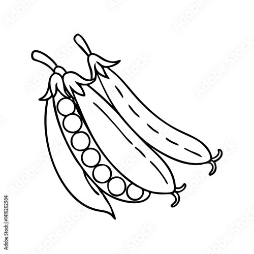 snap peas icon, snap peas vector illustration-simple illustration of snap peas, perfect for snap peas logos and icons