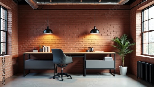 Wallpaper Mural Stylish brick wall with textured finish and surreal cinematic elements creating an artistic urban atmosphere Torontodigital.ca