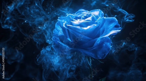 Blue Rose in Smoke