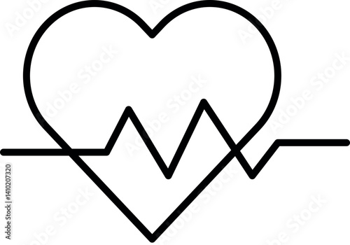 heart and heartbeat vector symbol