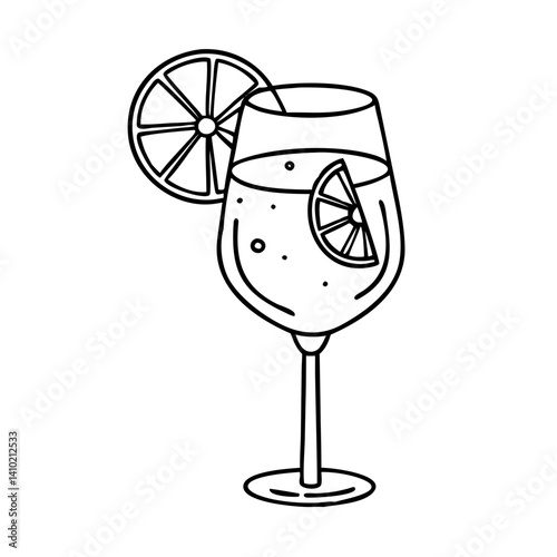 aperol spritz icon, aperol spritz vector illustration-simple illustration of aperol spritz, perfect for aperol spritz logos and icons