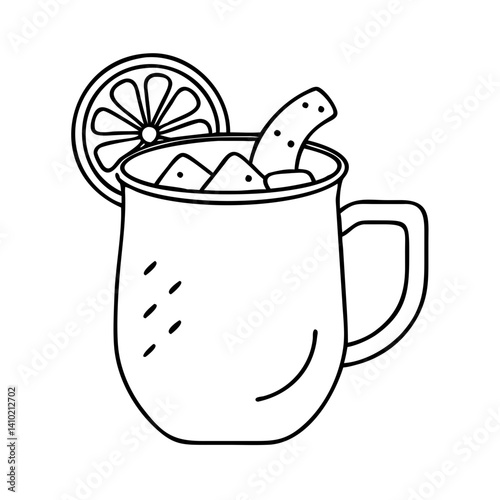 moscow mule in copper mug icon, moscow mule in copper mug vector illustration-simple illustration of moscow mule in copper mug, perfect for moscow mule in copper mug logos and icons