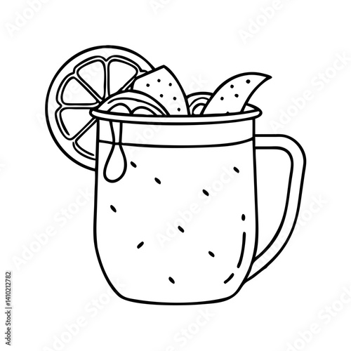 moscow mule in copper mug icon, moscow mule in copper mug vector illustration-simple illustration of moscow mule in copper mug, perfect for moscow mule in copper mug logos and icons