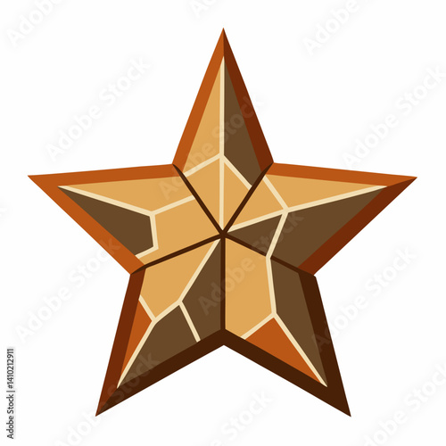A star shape composed of various broken glass pieces, reflecting light and creating a shimmering effect.