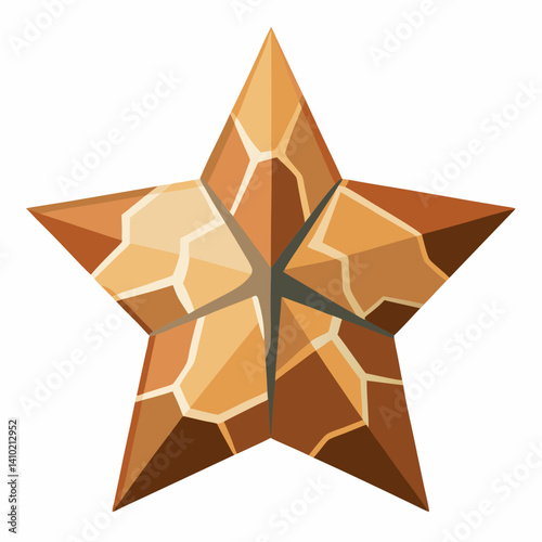 A star shape composed of various broken glass pieces, reflecting light and creating a shimmering effect.