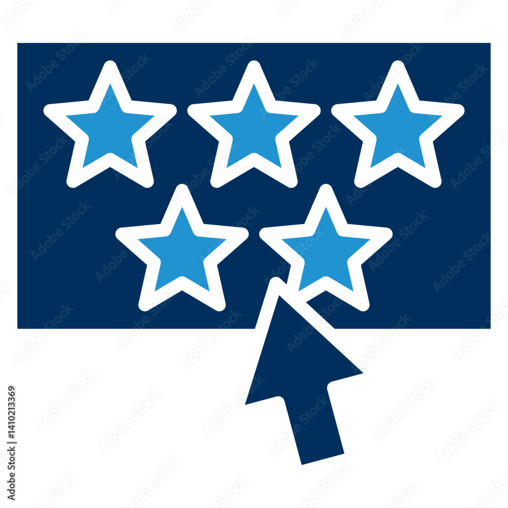 Fototapeta premium Rating Blue Color Icon