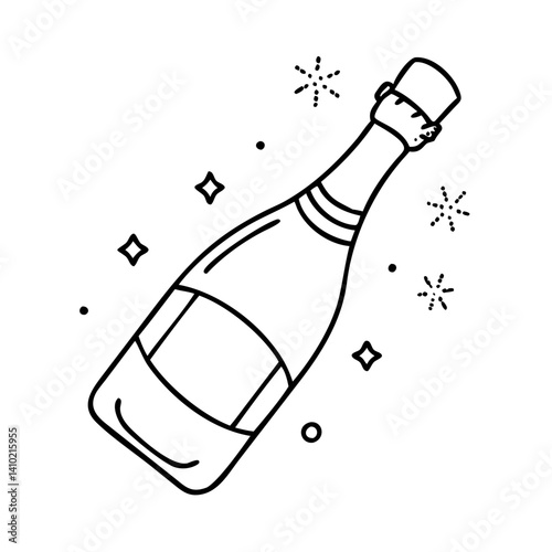 prosecco bottle icon, prosecco bottle vector illustration-simple illustration of prosecco bottle, perfect for prosecco bottle logos and icons