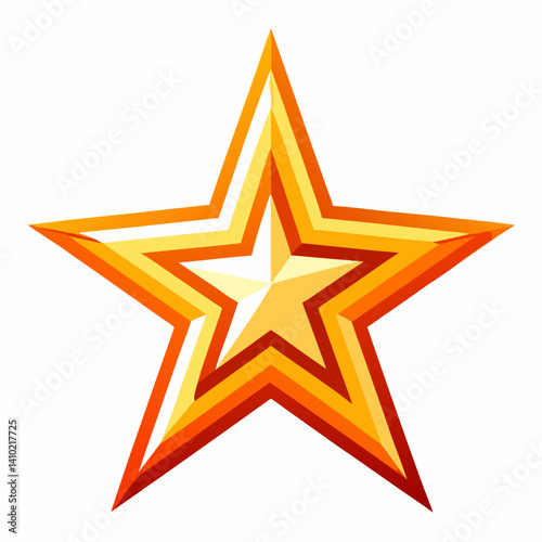 A golden star with a vibrant red center, radiating a sense of warmth and brightness.
