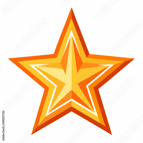 A golden star with a vibrant red center, radiating a sense of warmth and brightness.