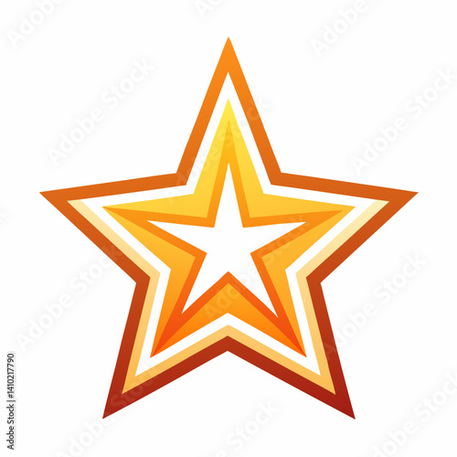 A golden star with a vibrant red center, radiating a sense of warmth and brightness.
