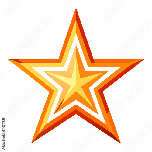 A golden star with a vibrant red center, radiating a sense of warmth and brightness.