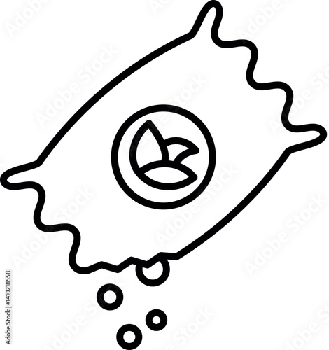 Organic seed packet for planting and farming vector icon