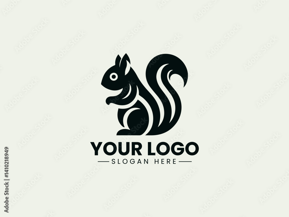 Obraz premium Squirrel Vector Logo Illustration