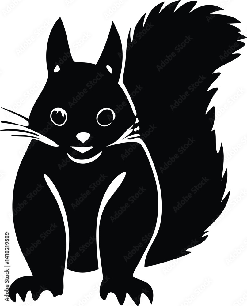 Obraz premium squirrel Silhouette vector illustration