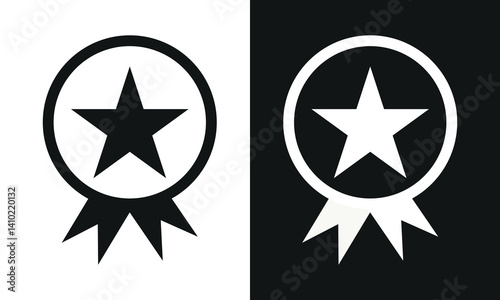 Award medal badge icon isolated on transparent background