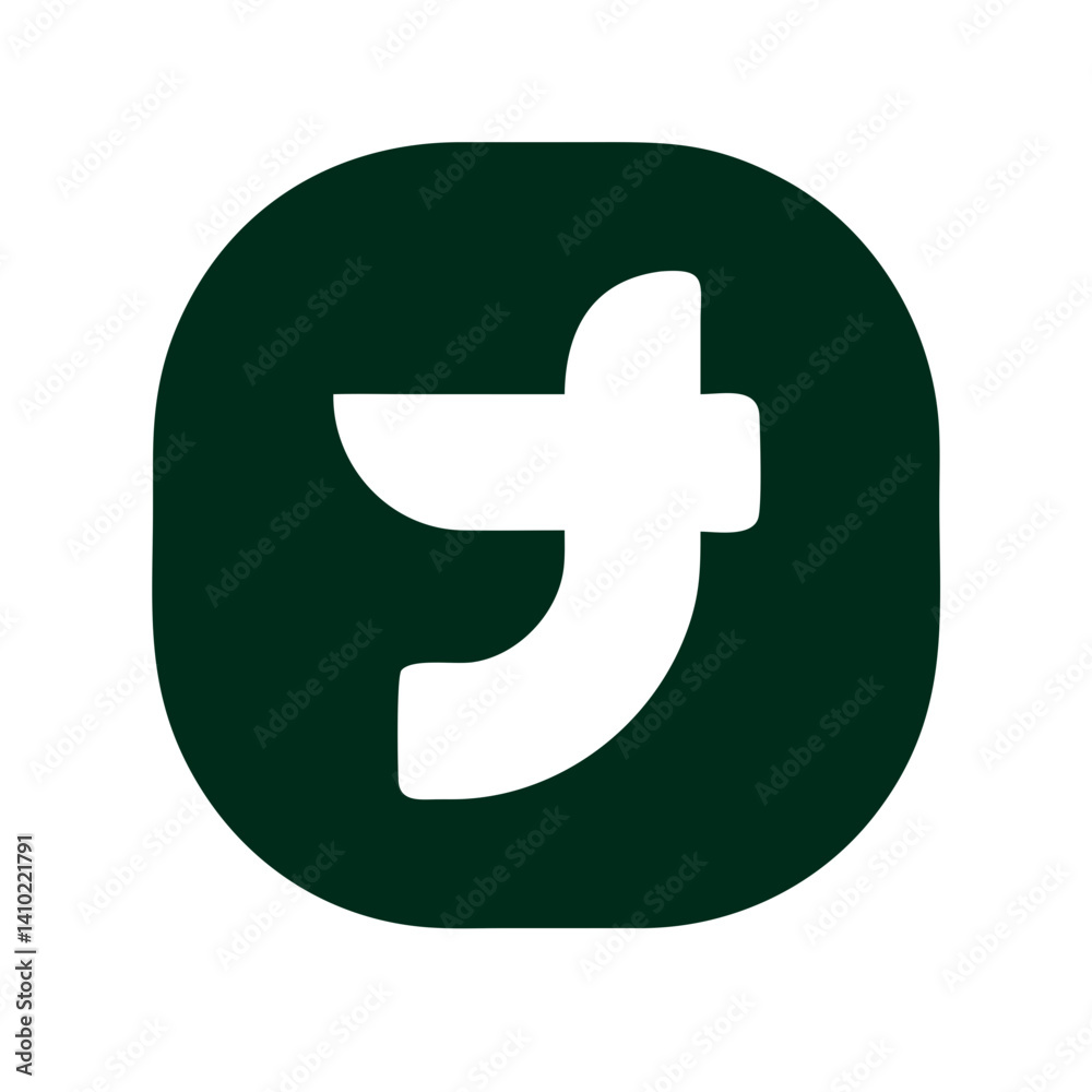 Obraz premium Stylized Initial T Logo Isolated On Black Background In Dark Green Tone Branding Design Concept Element For Business