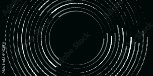 Halftone circular dotted frames set. Circle dots texture isolated on white background. Spotted spray texture.