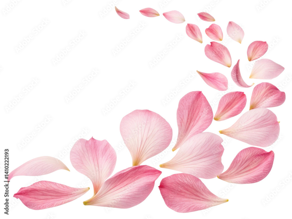 Fototapeta premium Delicate pink petals gracefully swirl in beautiful pattern, creating serene and calming atmosphere that highlights elegance of nature