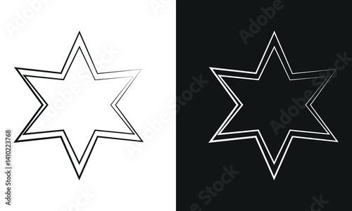Star vector icons. Set of star symbols isolated