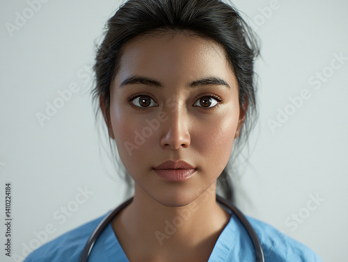 Wallpaper Mural Beautiful nurse close-up, doctor and nurse portrait close-up Torontodigital.ca
