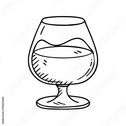 brandy snifter icon, brandy snifter vector illustration-simple illustration of brandy snifter, perfect for brandy snifter logos and icons