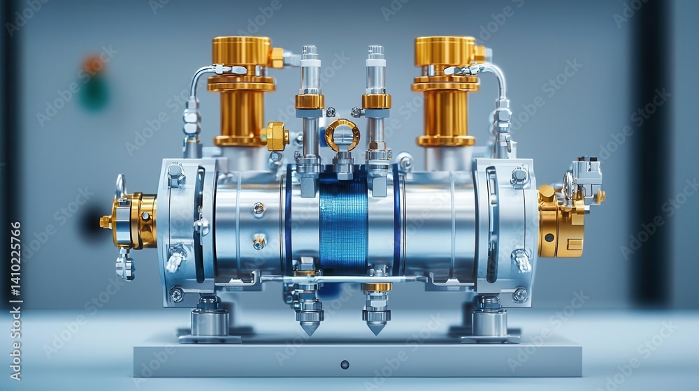 Crosssectional technical drawing of a fuel cell engine s cooling plate assembly, emphasizing thermal management Crosssectional technical drawing of a fuel cell engine s cooling plate assembly, emphasizing thermal management
