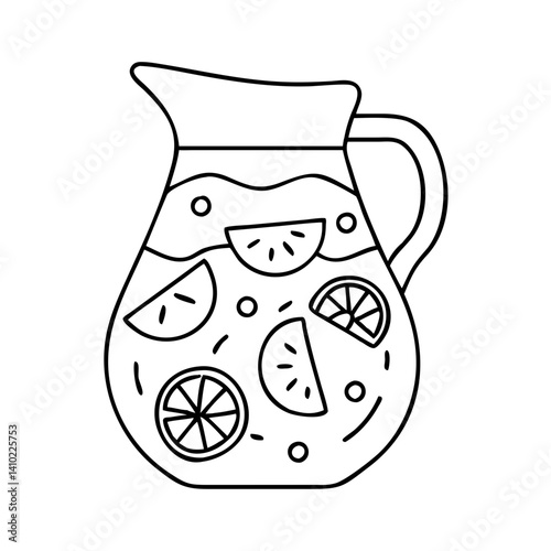sangria pitcher icon, sangria pitcher vector illustration-simple illustration of sangria pitcher, perfect for sangria pitcher logos and icons